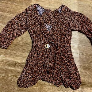 Free people floral short dress size Small